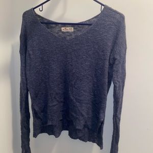 Hollister blue stretch sweater